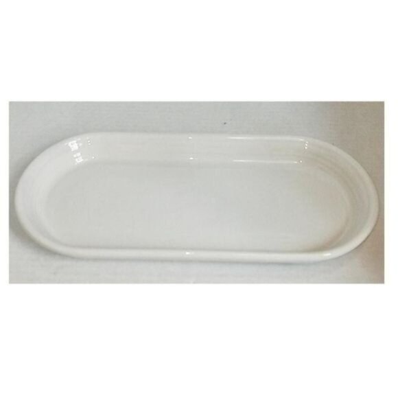 Fiestaware Fiesta CERAMIC Bread Tray Server Plater Dish Plate White - Picture 3 of 15